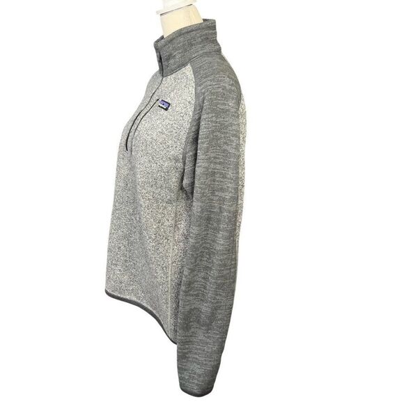 Patagonia Men's Quarter Zip Better Sweater Two Tone Grey Size Medium - Picture 2 of 10